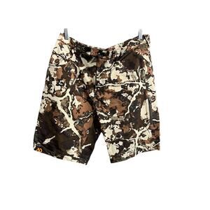 First Lite Camo Print Corrugate Men's Activewear Guide Shorts Size XL